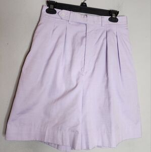 NWT Vintage Lands' End Purple Pleated Highrise Shorts Size 12 Runs Small